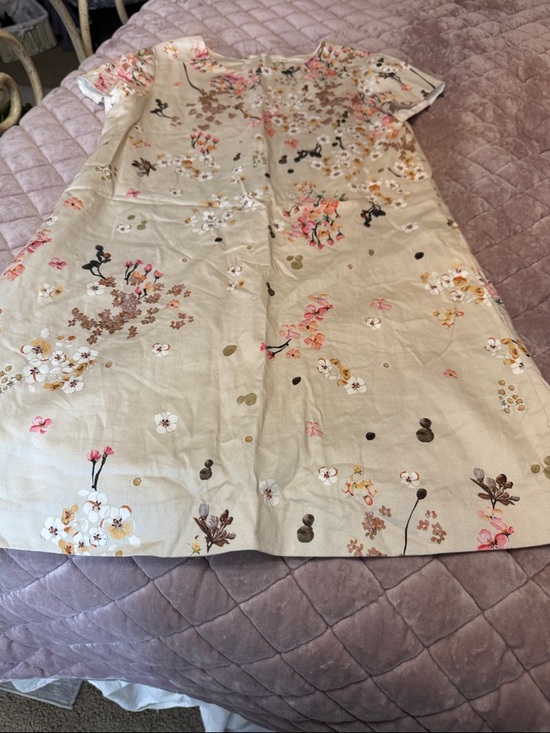 Zara Other - Zara Girls Cream Dress with Pink Floral Print